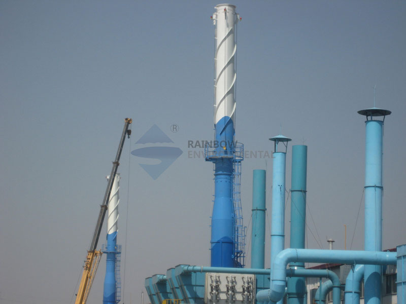 2x40m Single-Barrel Self-Supporting Steel Chimney