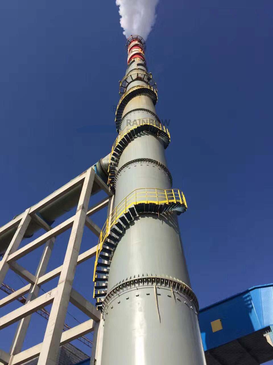 80m Sleeve Self-Standing Steel Chimney