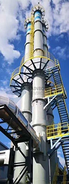 3x50m Cluster Sleeve Self-Standing Steel Chimney