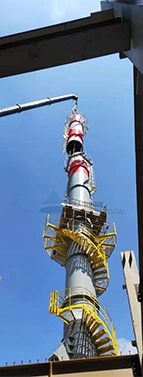 40m Sleeve Self-Standing Steel Chimney