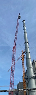 100m Self Supporting Steel Chimney