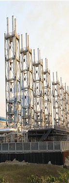 Bolivia 10x25m Single-Tube Cluster Tower Steel Chimney