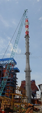 Indonesia 60m Sleeve Self-Standing Steel Chimney