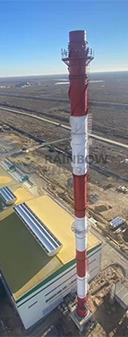 Kazakhstan 107m Sleeved Self-Standing Steel Chimney