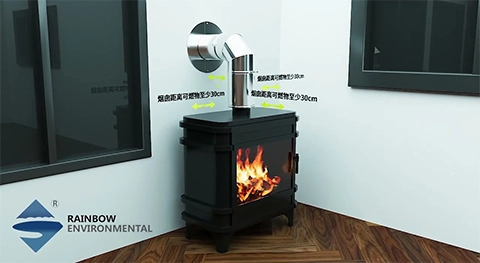 Video of Double Swivel Fireplace Chimney Pipe Installation