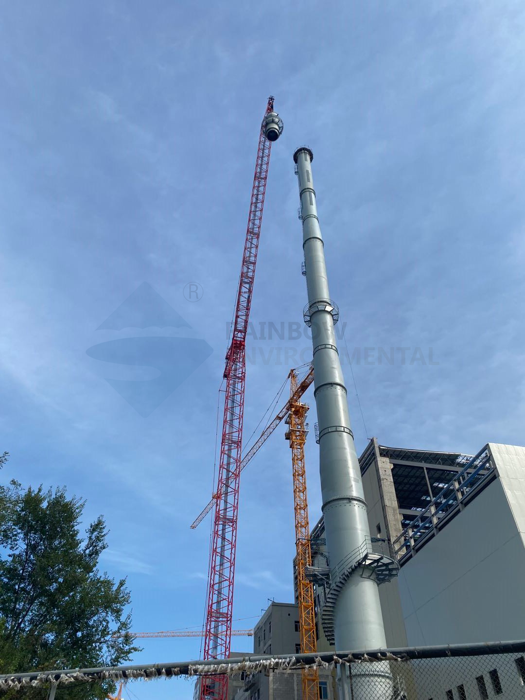 100m Self Supporting Steel Chimney