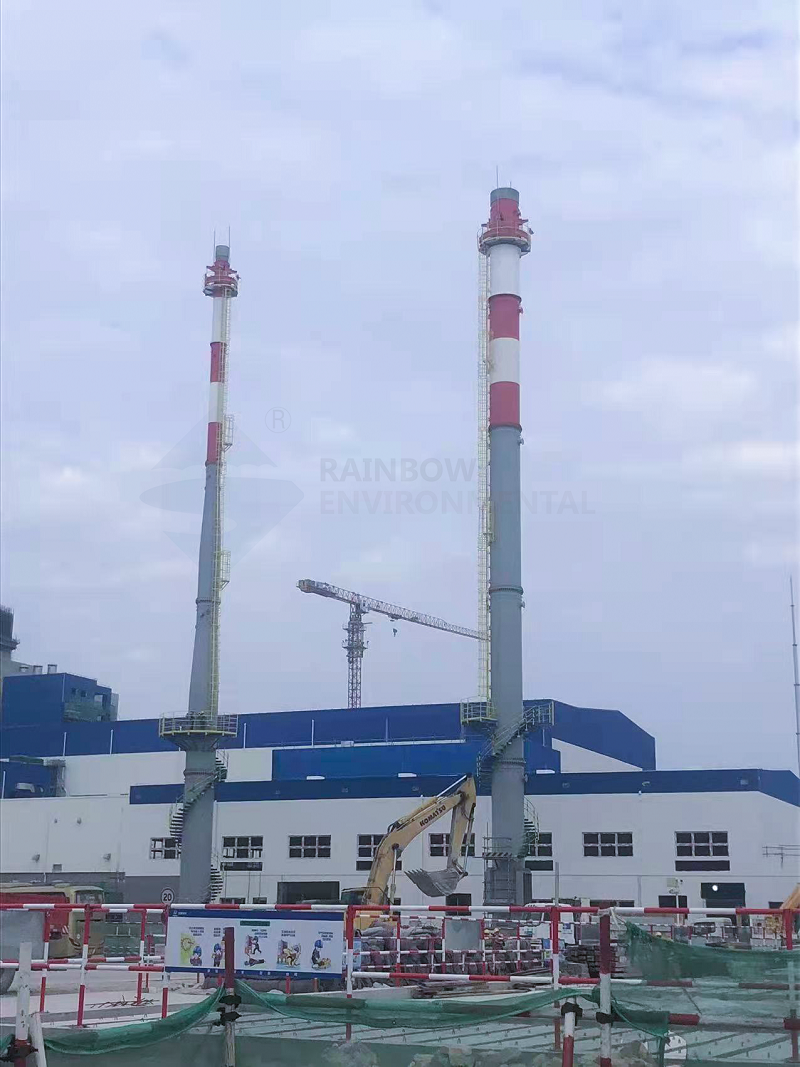 2x54m Self Supporting Steel Chimney