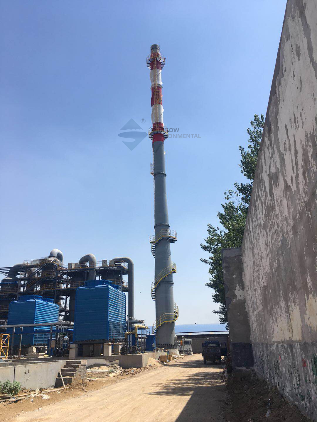 60m Sleeve Self-Standing Steel Chimney