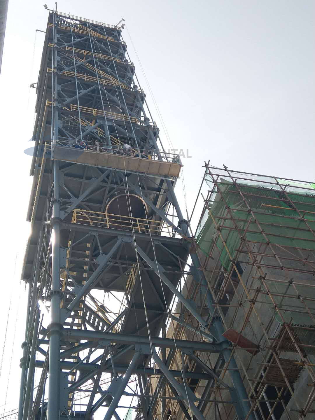 60m Three-Tube Cluster Tower Steel Stack