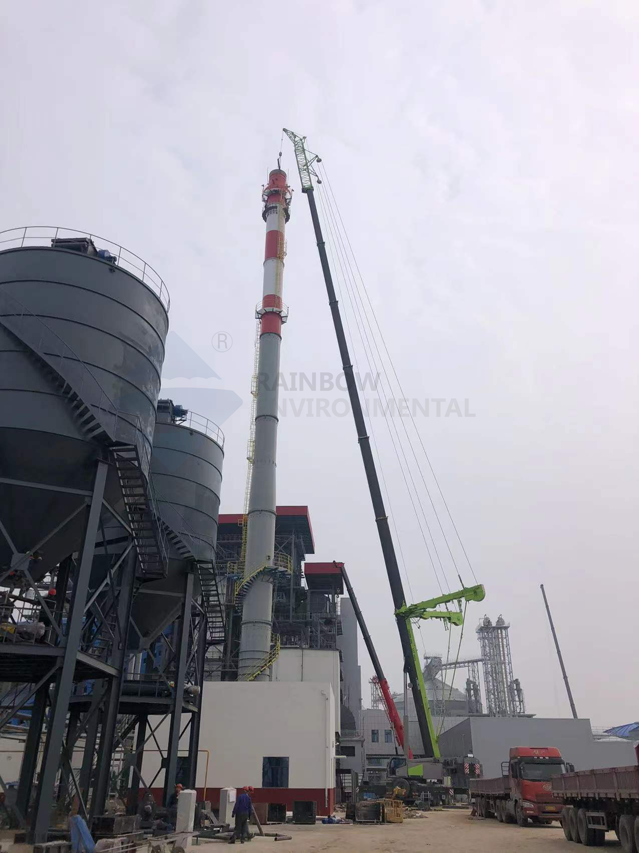 80m Self Supporting Steel Chimney