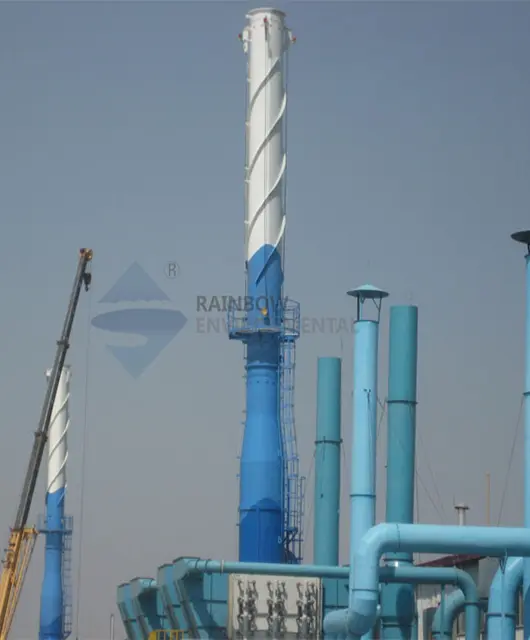 2x40m Single-Barrel Self-Supporting Steel Chimney