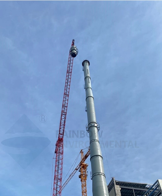 100m Self Supporting Steel Chimney