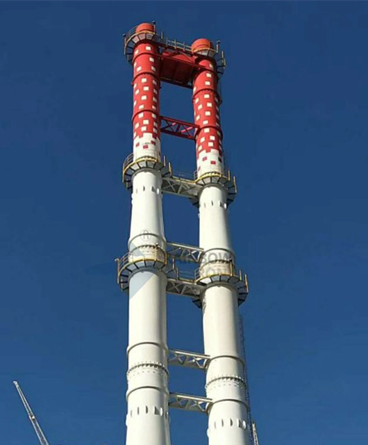 2x80m Sleeve Self-Standing Steel Chimney