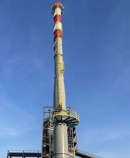 50m Sleeve Self-Supporting Steel Smoke Hebei Power Station Q355b S304 1500mm