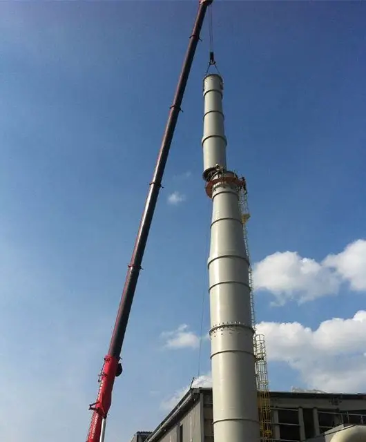 60m*1250mm Sleeve Self-Standing Steel Chimney