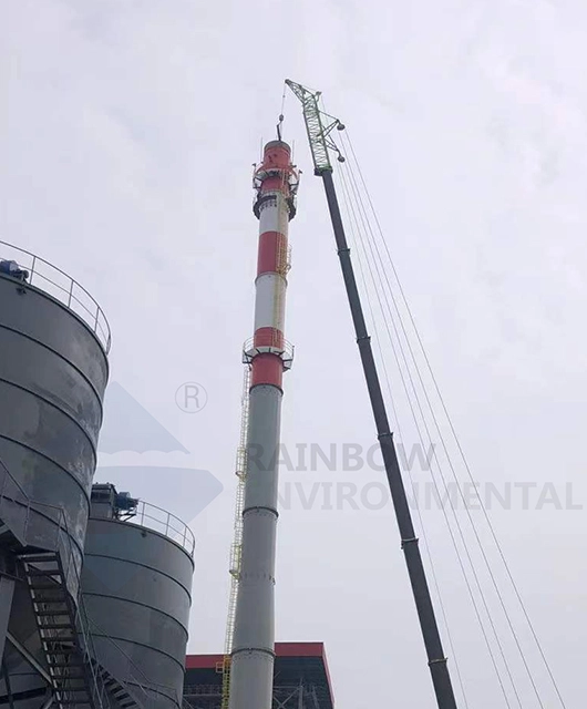 80m Self Supporting Steel Chimney