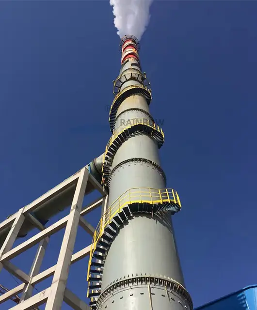 80m Sleeve Self-Standing Steel Chimney