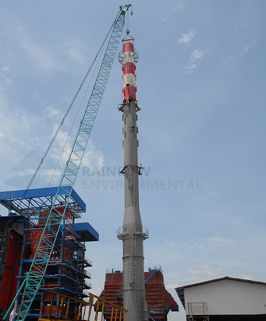 Indonesia 60m Sleeve Self-Standing Steel Chimney