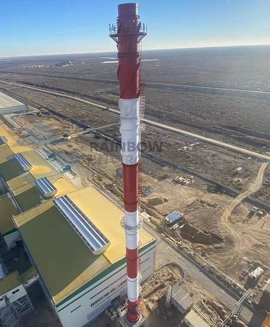 Kazakhstan 107m*2800mm Sleeved Self-Standing Steel Chimney